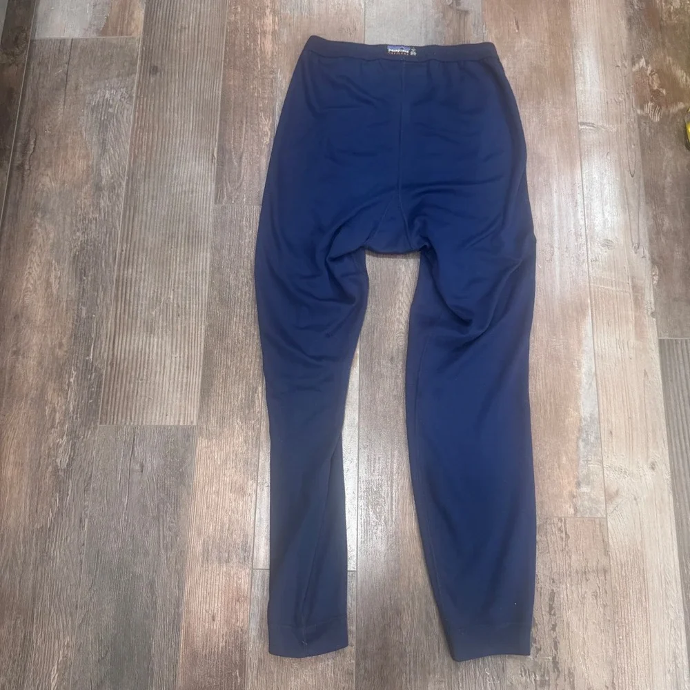 Patagonia Capilene Mens Small Navy Blue Base Layer Pants Leggings Made in USA